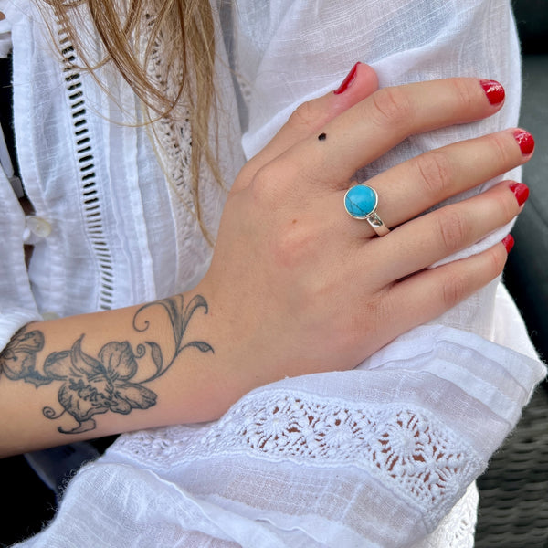 Turquoise Ring, Sterling Silver