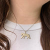 Striking Tiger Necklace, Sterling Silver