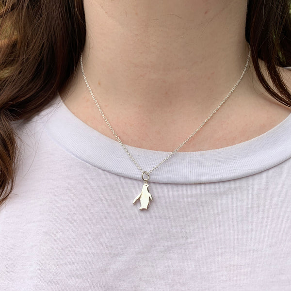 Petite Kororā - Little Penguin Necklace, Sterling silver