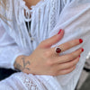 Carnelian Signet Ring, Sterling Silver
