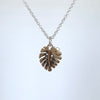 Monstera Leaf Necklace, Bronze