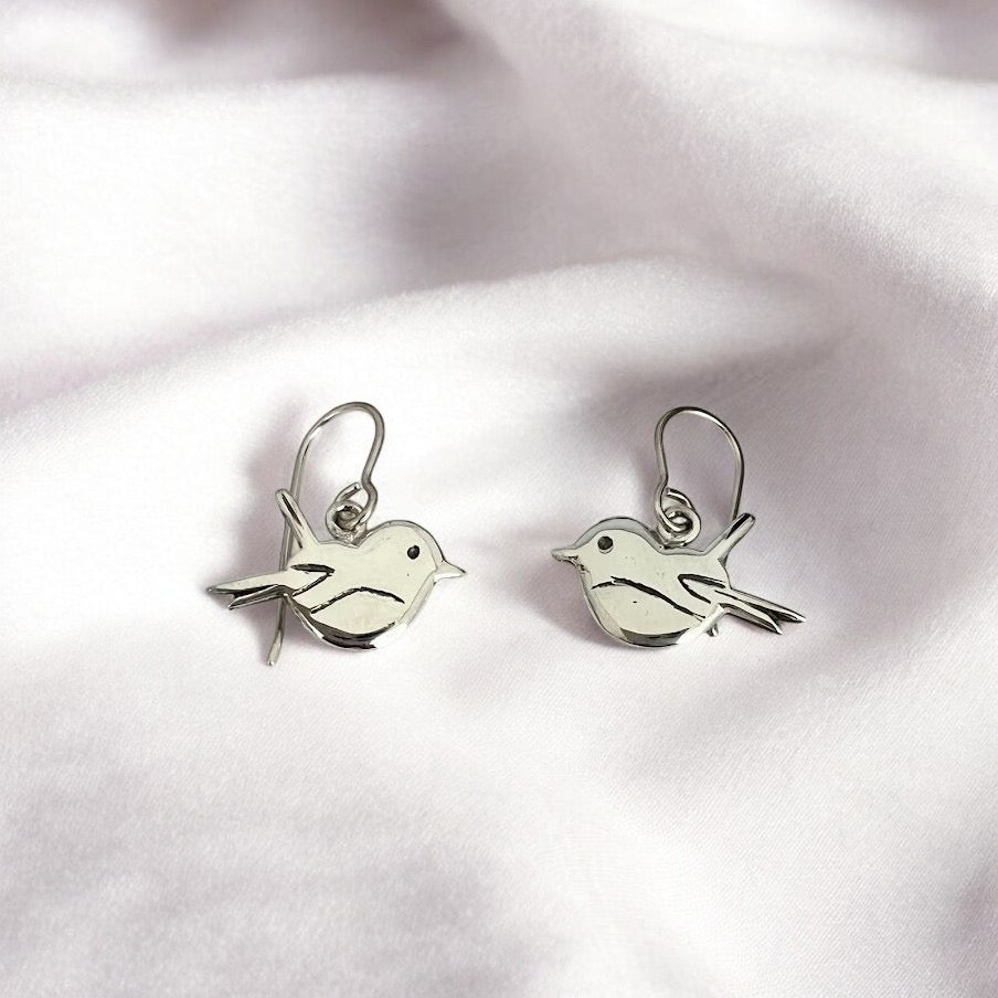 Miromiro - Tomtit Earrings, Sterling Silver