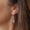 Freeform Droplet Earrings, Sterling Silver