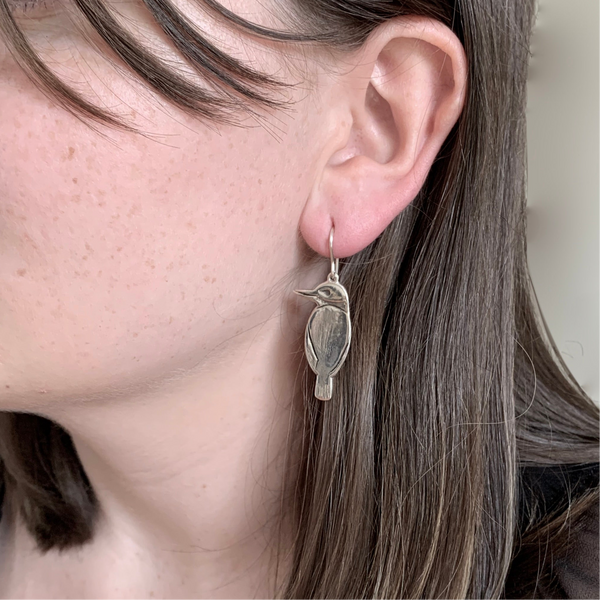 Kōtare - Kingfisher Earrings, Sterling Silver