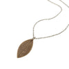 Petite Leaf Necklace, Bronze