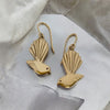 Pīwakawaka - Fantail Earrings, Gold