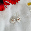 Mountain Daisy Earrings, Sterling Silver