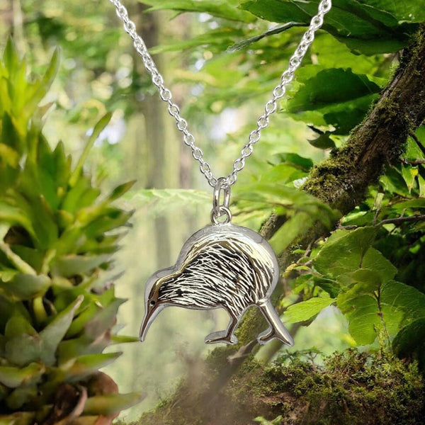 Kiwi Necklace, Sterling Silver