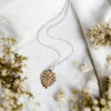 Monstera Leaf Necklace, Bronze