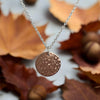 Full Moon disc necklace, Copper