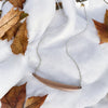 Petite Eucalyptus Leaf Necklace, Brushed Copper