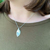 Pōhutukawa Leaf Necklace, Sterling Silver
