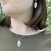 Pōhutukawa Leaf Necklace, Sterling Silver