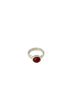 Carnelian Cabochon Ring, Sterling Silver
