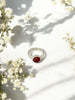 Carnelian Cabochon Ring, Sterling Silver
