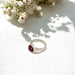 Carnelian Cabochon Ring, Sterling Silver
