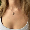 Monstera Leaf Necklace, Bronze