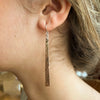 Toki Blade earrings, Bronze