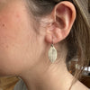 Petite Leaf Earrings, Imprinted Bronze
