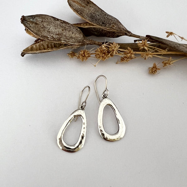 Petite Droplet Earrings, Sterling Silver