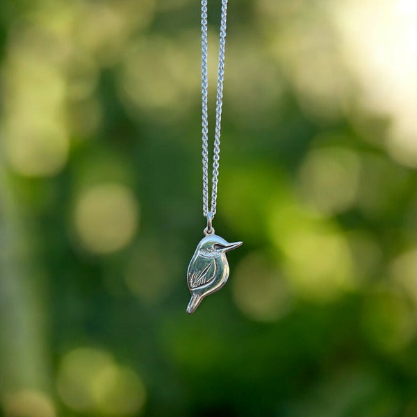 Petite Kōtare - Kingfisher Necklace, Sterling Silver