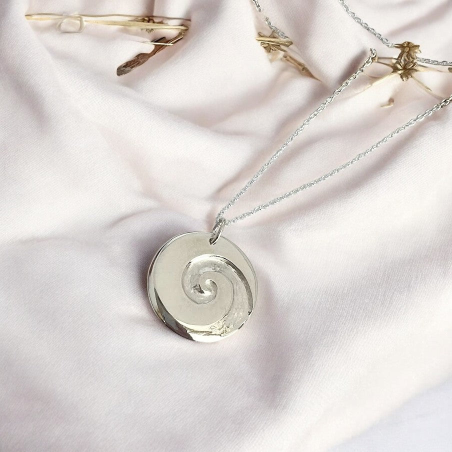Koru Necklace, Sterling Silver