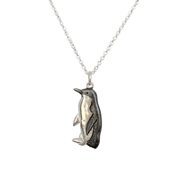 Kororā - Penguin Necklace, Sterling Silver