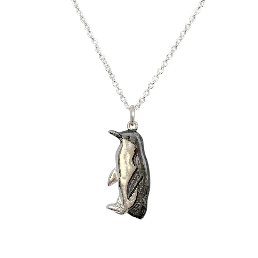 Kororā - Penguin Necklace, Sterling Silver