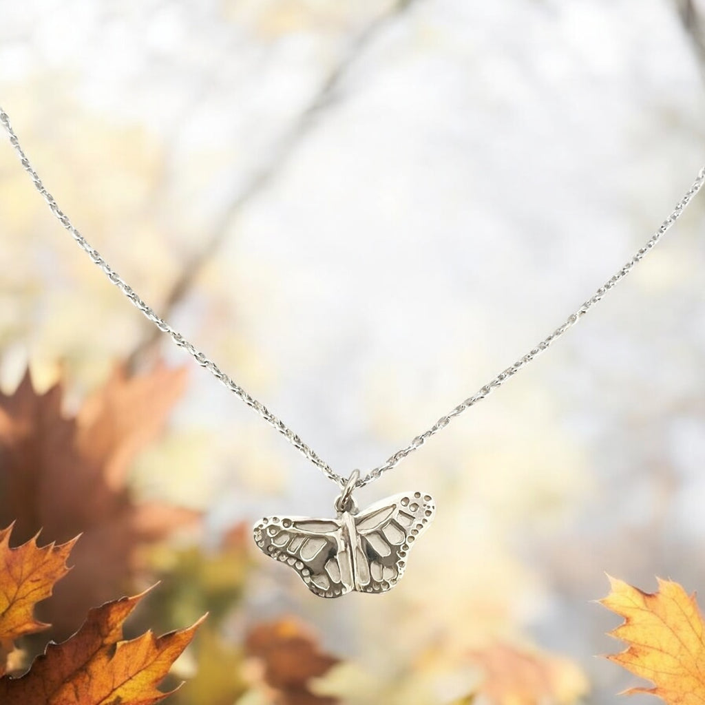 Petite Monarch Butterfly necklace
