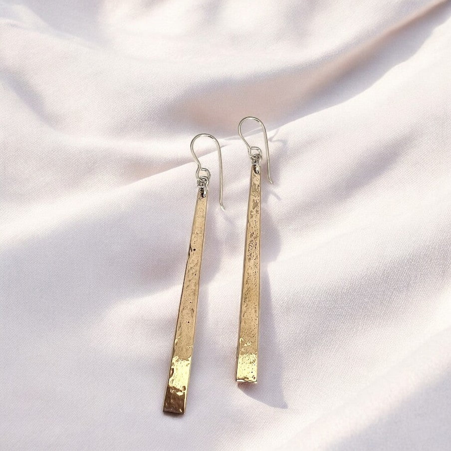 Toki Blade earrings, Bronze